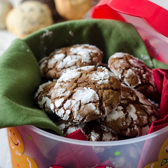 gingerbread crinkle cookies