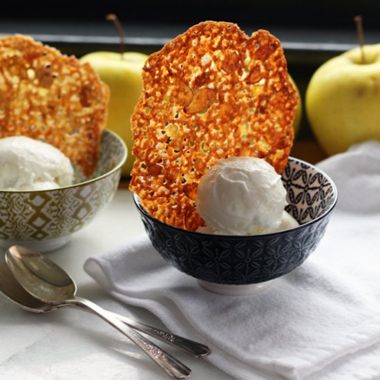 Sesame Almond Ginger Lace Cookies