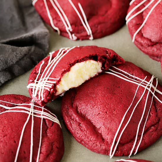 Inside Out Red Velvet Cookies