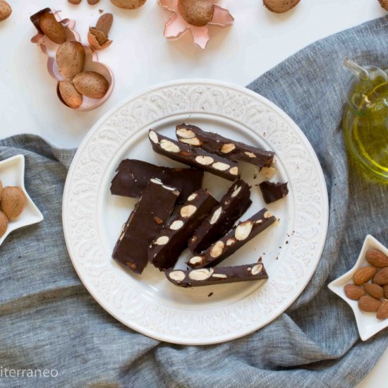 Chocolate, almond & EVOO turrón