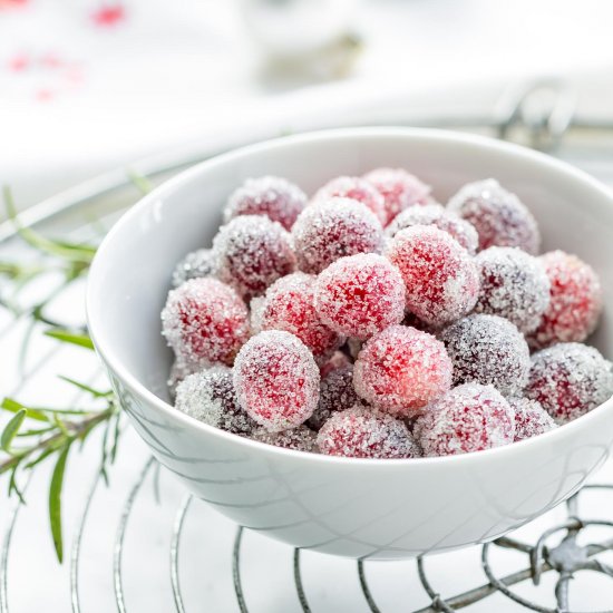 Easy Sugared Cranberries