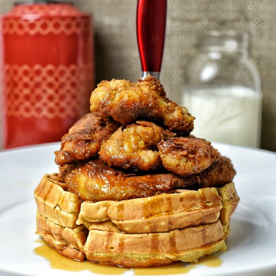 Eggnog Chicken & Waffles