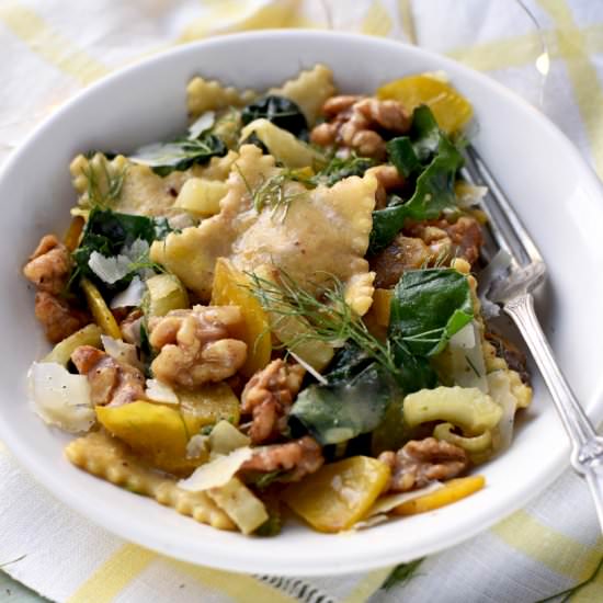 Golden Beet Ravioli in Brown Butter