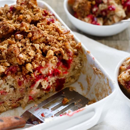 Cranberry English Muffin Casserole