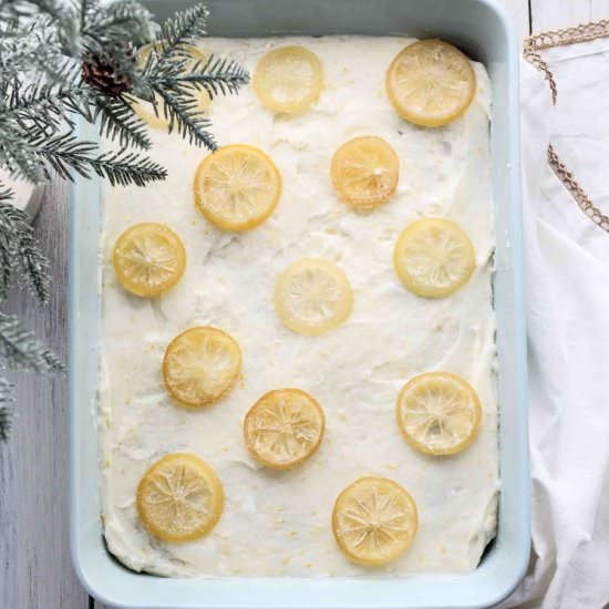 Gingerbread Cake with Candied Lemon