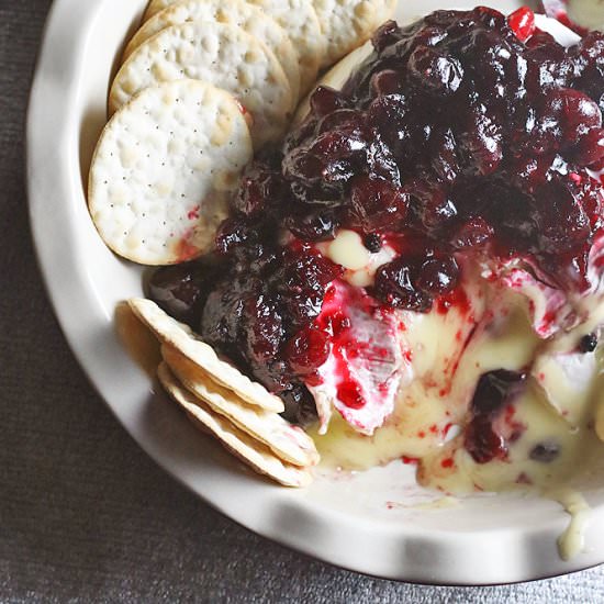 cranberry-topped baked brie