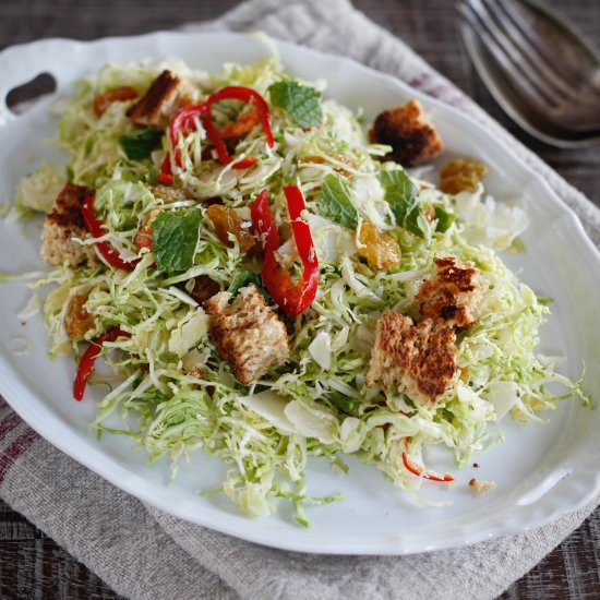 Brussels Sprouts Panzanella Salad