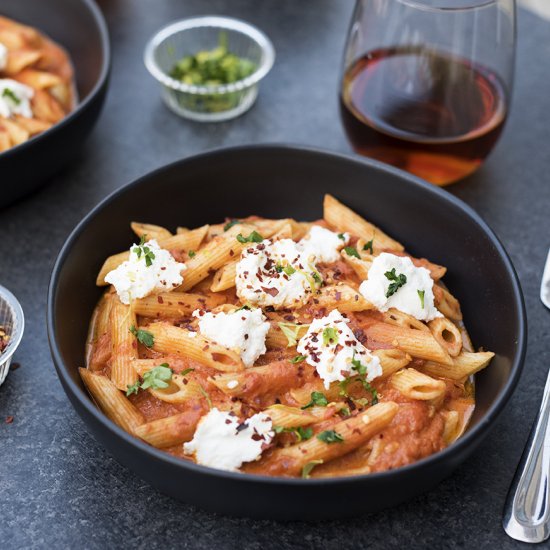 Penne Pasta in Creamy Sherry Sauce