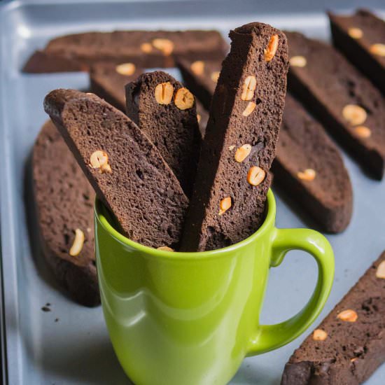 Chocolate and Cashew Biscotti