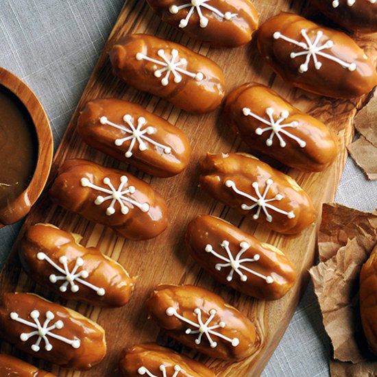 Mini Butterscotch Eclairs