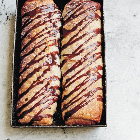 Croatian Pear Strudel with Chocolate