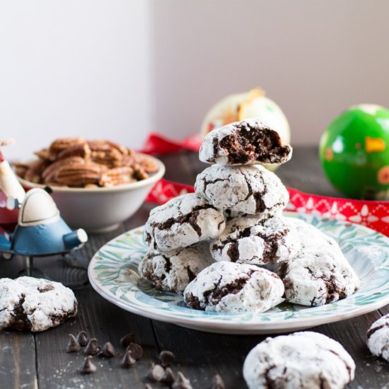 Chocolate, Ginger & Pecan Cookies