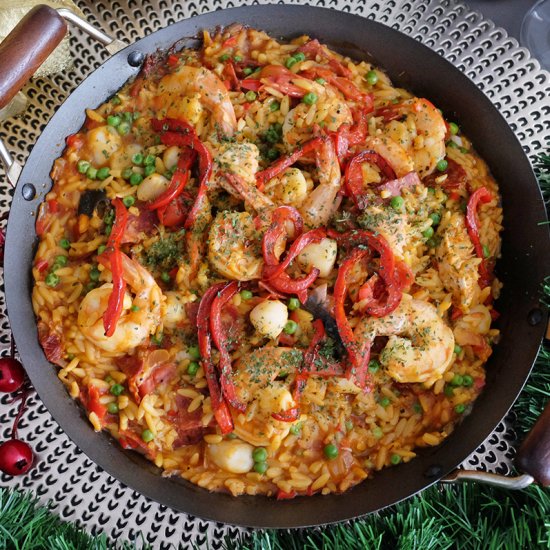 Christmas Orzo Paella