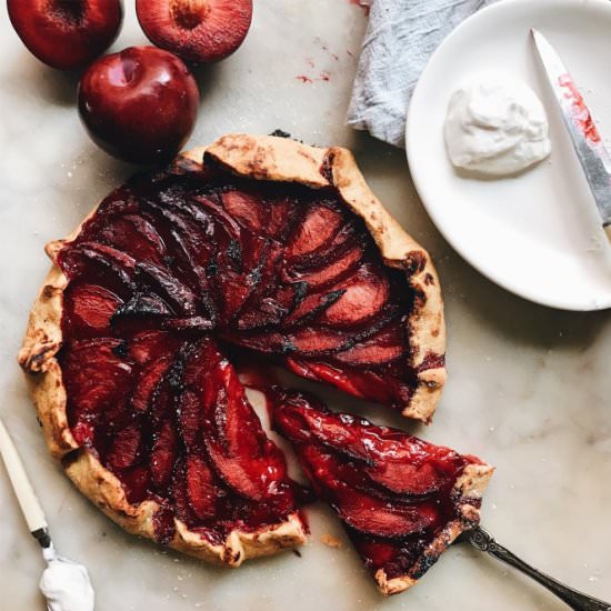 Plum and Vanilla Galette