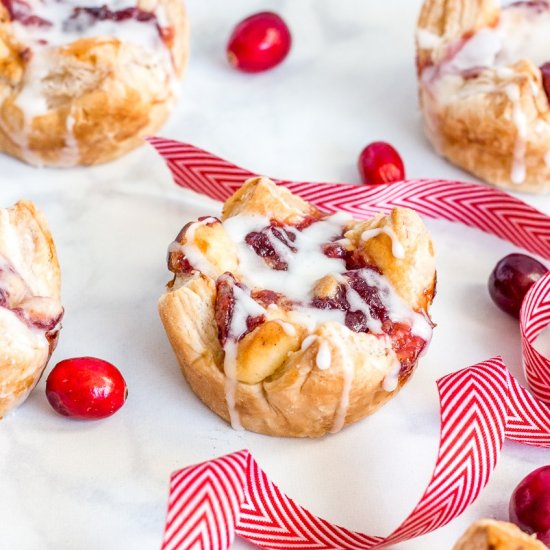 Spiced Cran-Apple Cheese Pastries