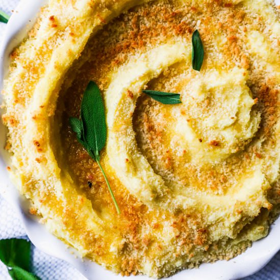 Cheesy Mashed Potato Gratin