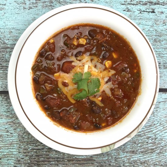 Black Bean Chili in Instant Pot