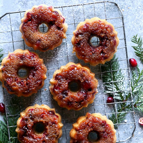 Cranberry Upside Down Cakelets