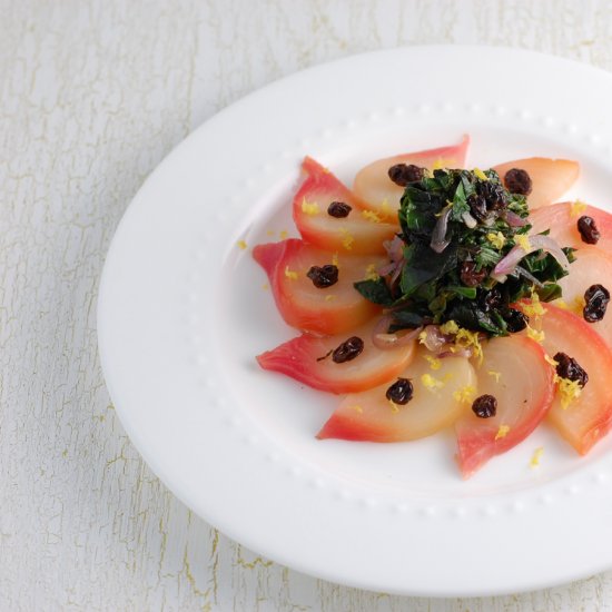 Warm Beet Greens and Beets Salad