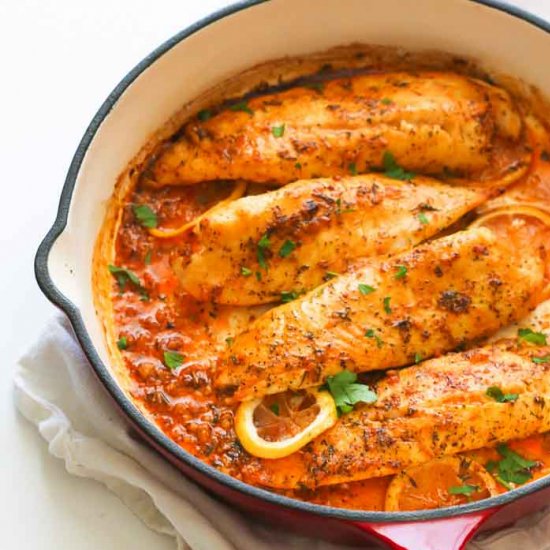 Baked  Lemon Garlic Tilapia