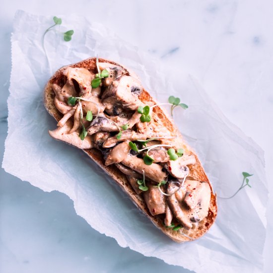 Red Curry Mushroom Toast