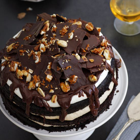 Whiskey and Coffee Chocolate Cake