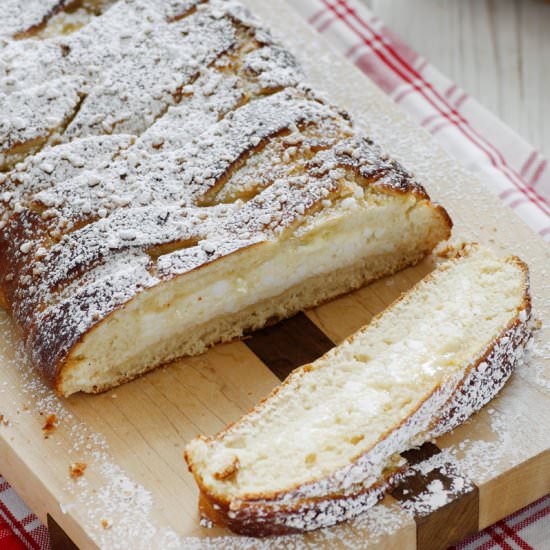 Ricotta and White Chocolate Braid