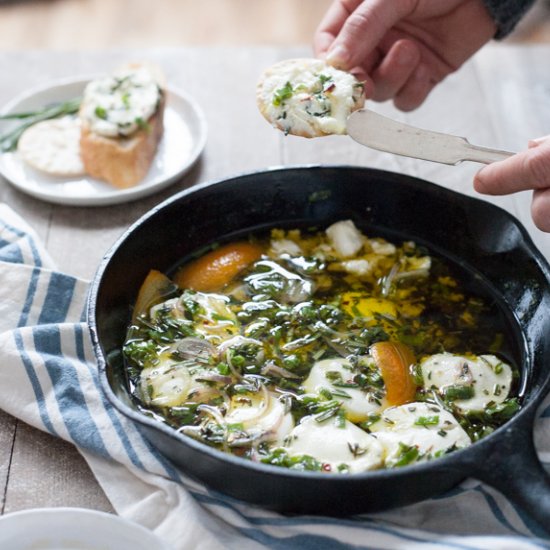 Baked Goat Cheese with Herbs