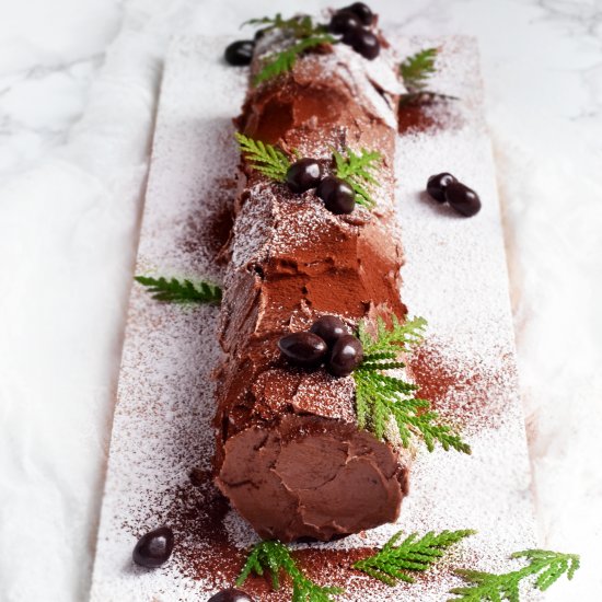 French Mocha Bûche de Noël