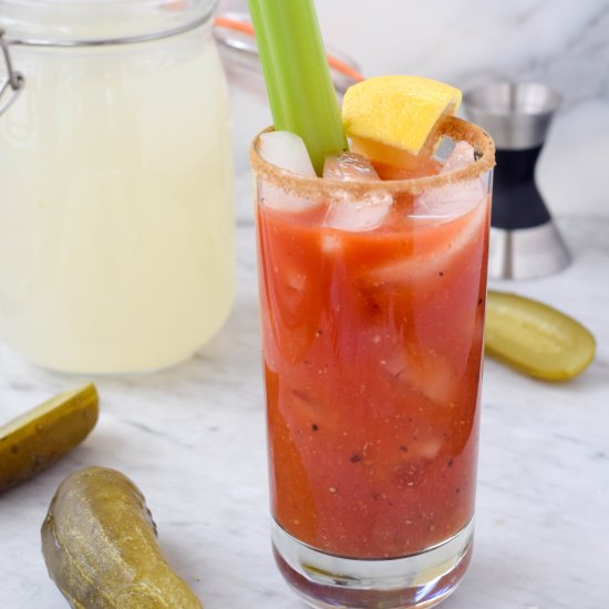 Bloody Mary with Dill Pickle Vodka