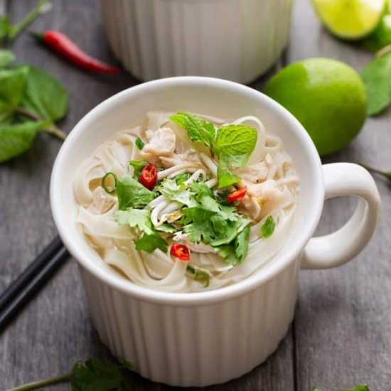 Faux Chicken Pho In A Mug