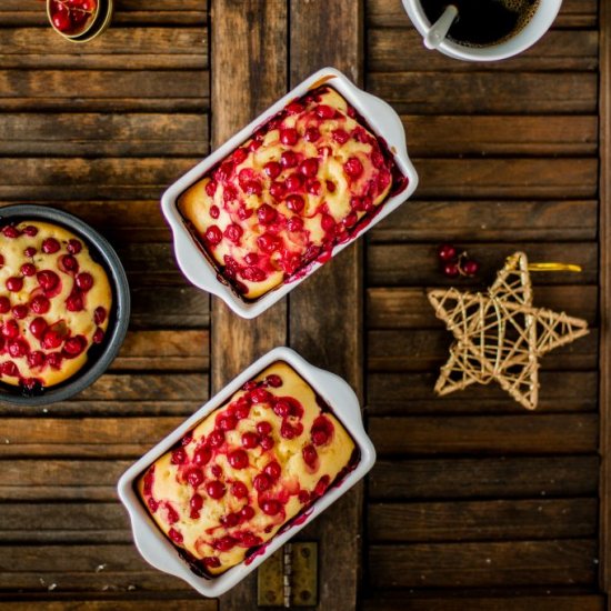 Red Currant Lemon Yogurt Mini Loaf