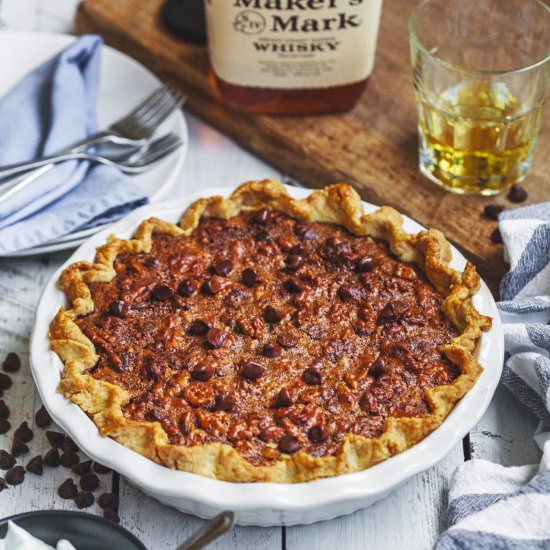 Chocolate Bourbon Walnut Pie