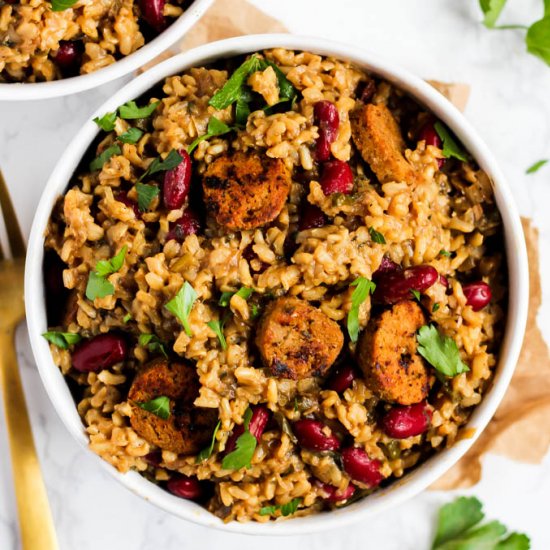 Classic Cajun Vegan Jambalaya