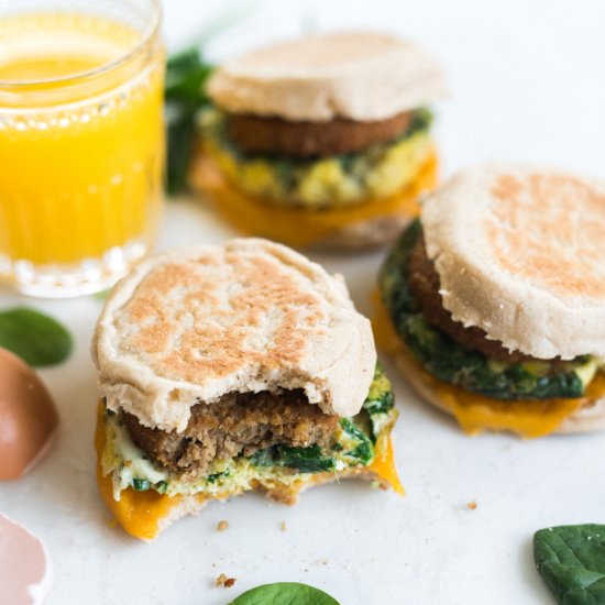 Meal Prep Veggie Breakfast Sandwich