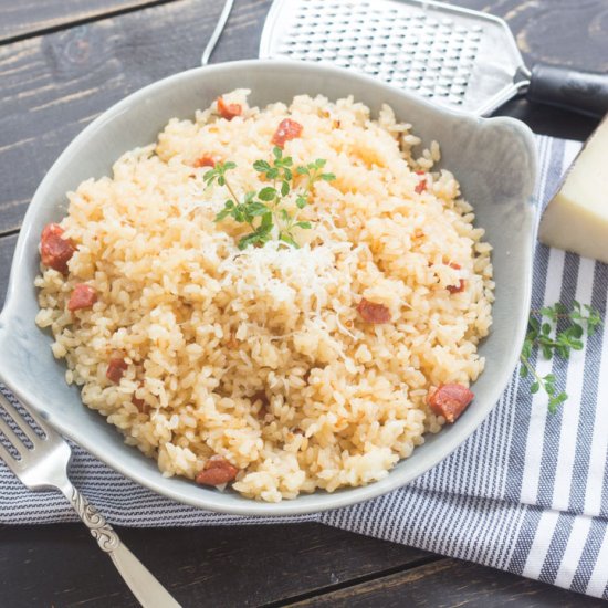 Manchego – Chorizo Rice