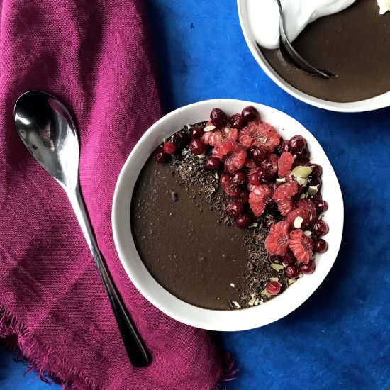 Chocolate Blood Panna Cotta