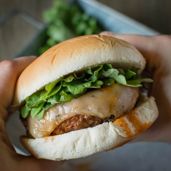 Buffalo Kale Beyond Meat Burger