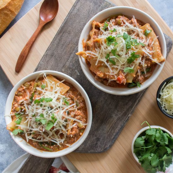 Healthy Instant Pot Lasagna Soup