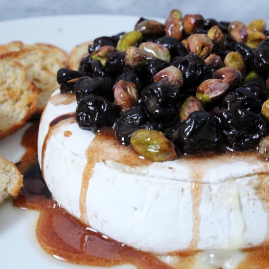 Brie with Cherries & Pistachios