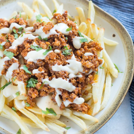 LOADED MEXICAN CHICKEN FRENCH FRIES