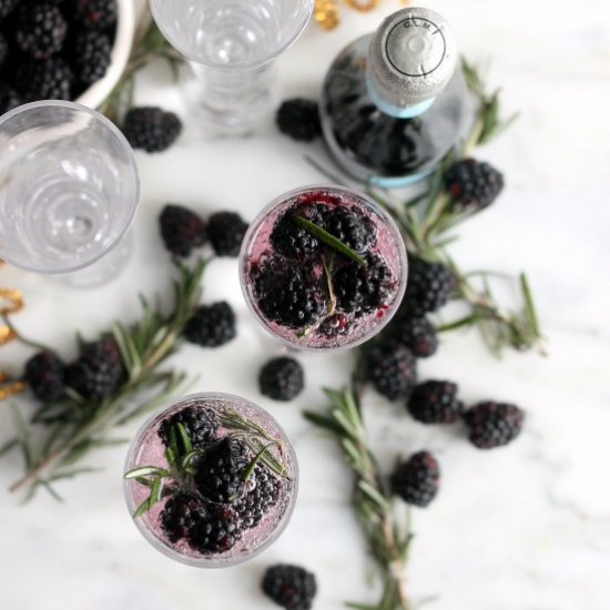 Blackberry Rosemary Sparkling Drink