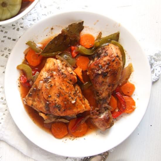 Roasted Chicken Legs with Garlic