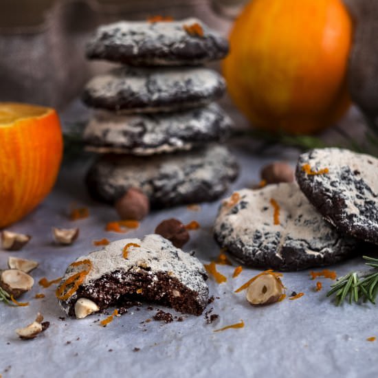 Hazelnut chocolate cookies