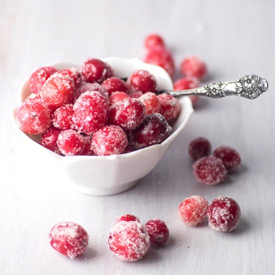 Boozy Sugared Cranberries