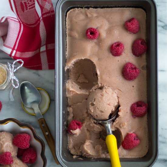 Vegan Raspberry Nice Cream