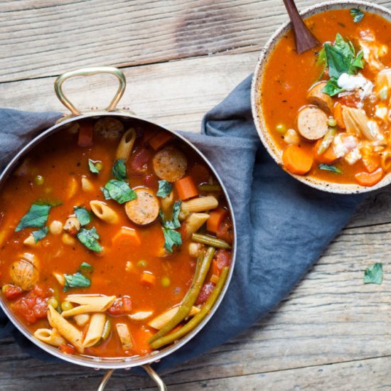 Cozy Chunky Minestrone Soup