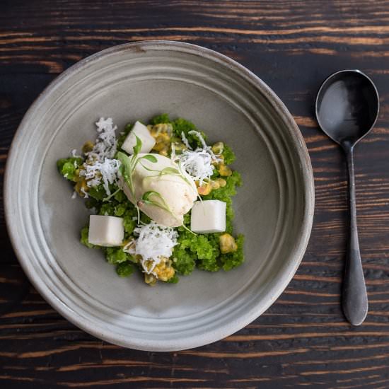 Coriander Granita & Passionfruit