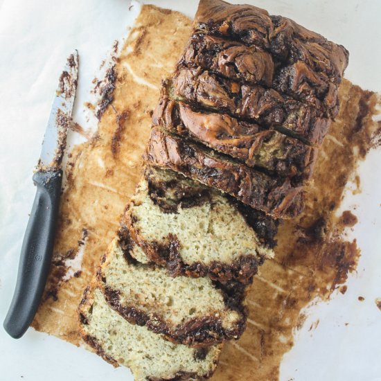 Nutella Swirled Banana Bread