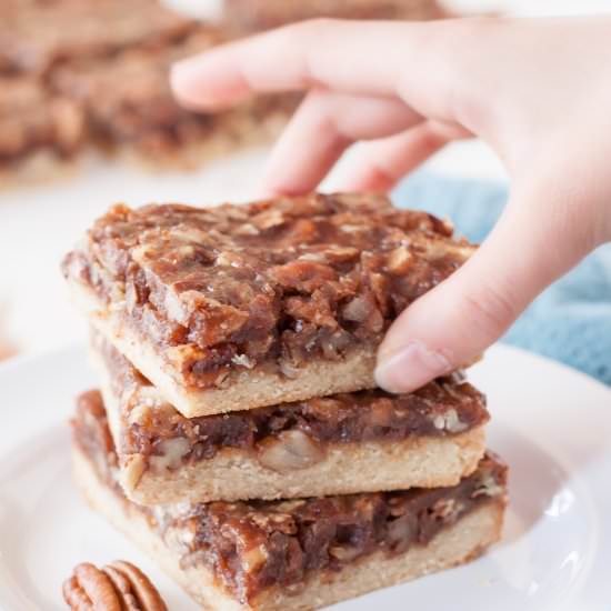 Vegan Paleo Pecan Pie Bars